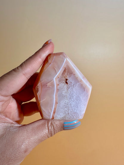 Carnelian Agate Geometric Freeform – Option F | Passion, Creativity & Inspiration Energy