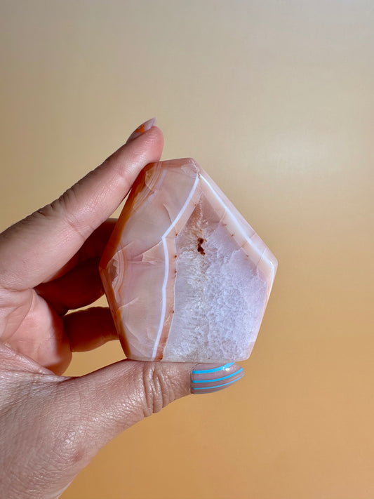 Carnelian Agate Geometric Freeform – Option F | Passion, Creativity & Inspiration Energy