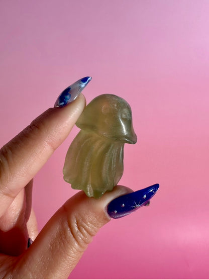 Rainbow Fluorite Jellyfish | Ocean Crystal Carving