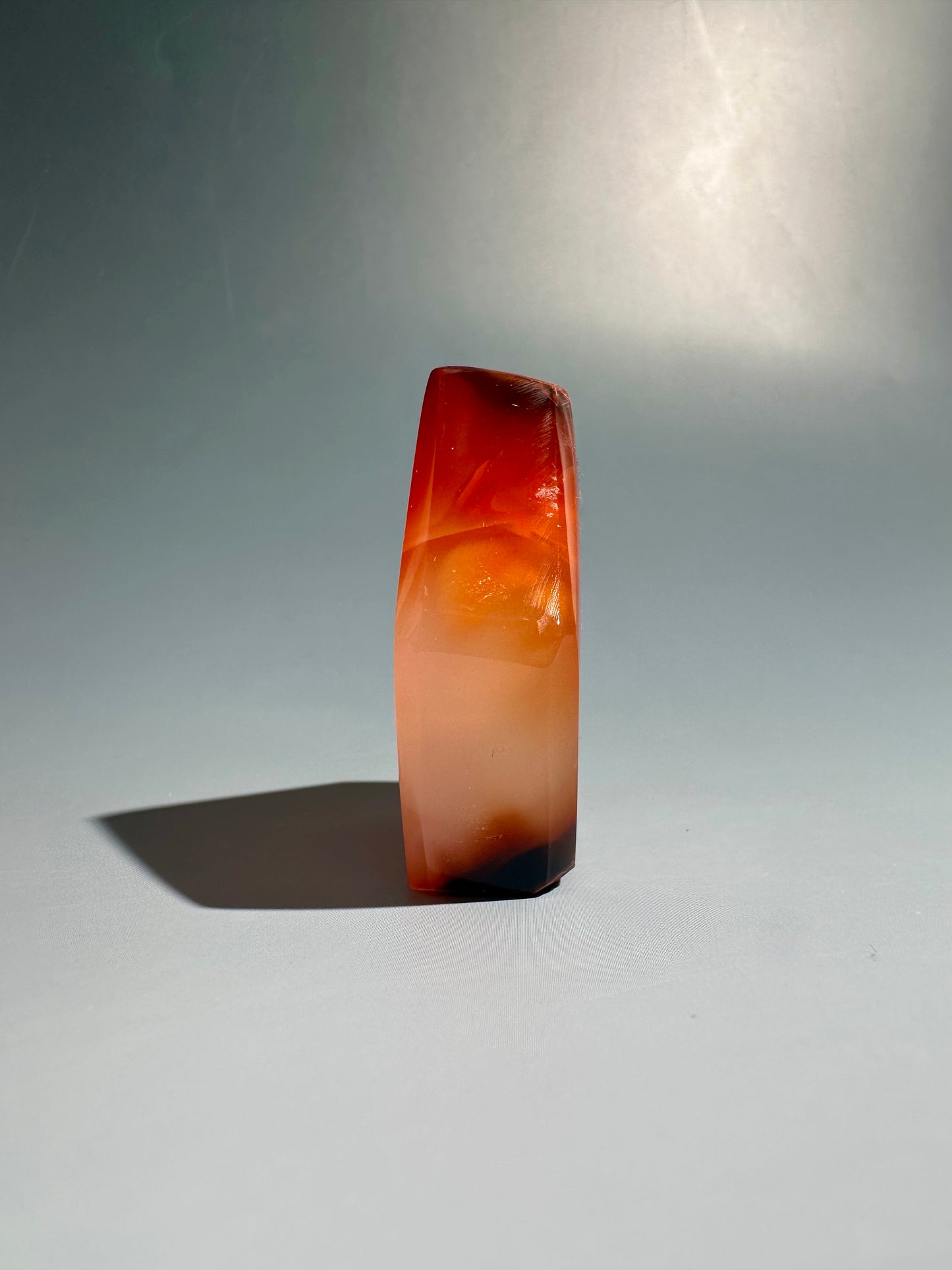 Carnelian Agate Geometric Freeform – Option A | Courage, Vitality & Confidence Energy