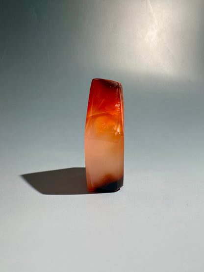 Carnelian Agate Geometric Freeform – Option A | Courage, Vitality & Confidence Energy