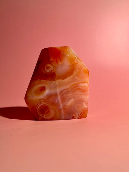 Carnelian Agate Geometric Freeform – Option D | Empowerment, Joy & Transformation Energy