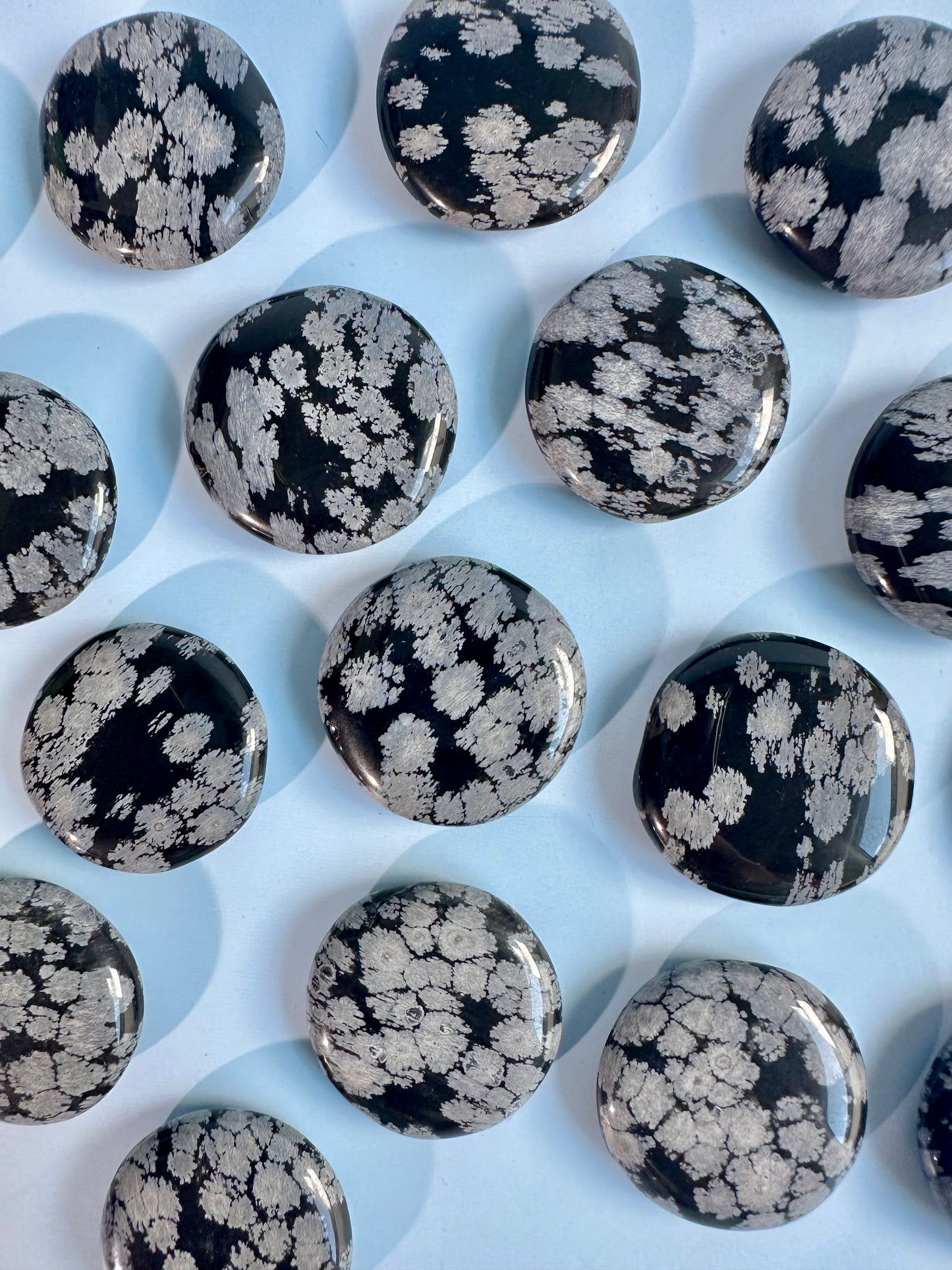 Snowflake Obsidian Mini Flat Palm