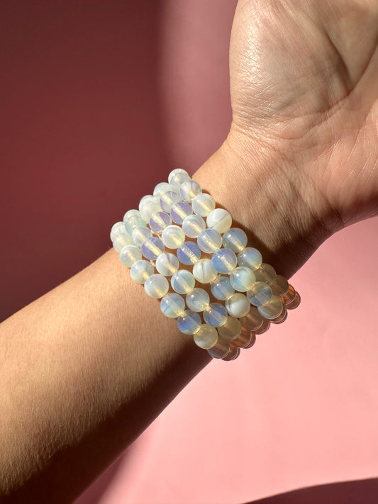 8mm Opalite Beaded Bracelet