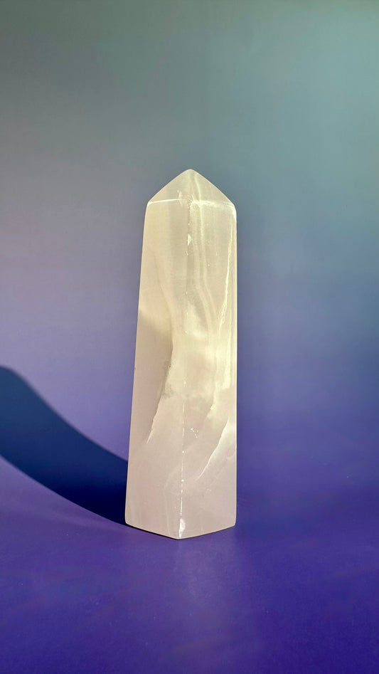 Pink Calcite UV Reactive Tower – Option A