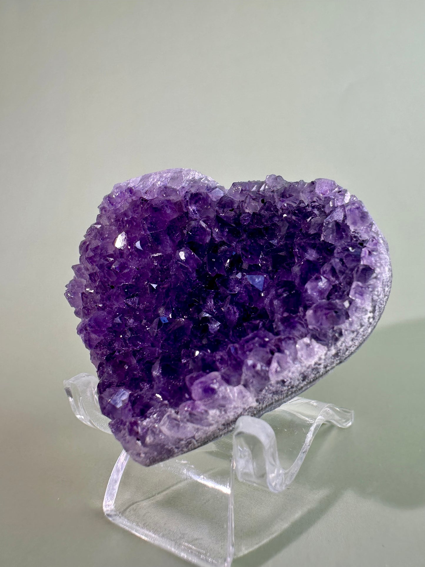 Small Druzy Amethyst Heart - E