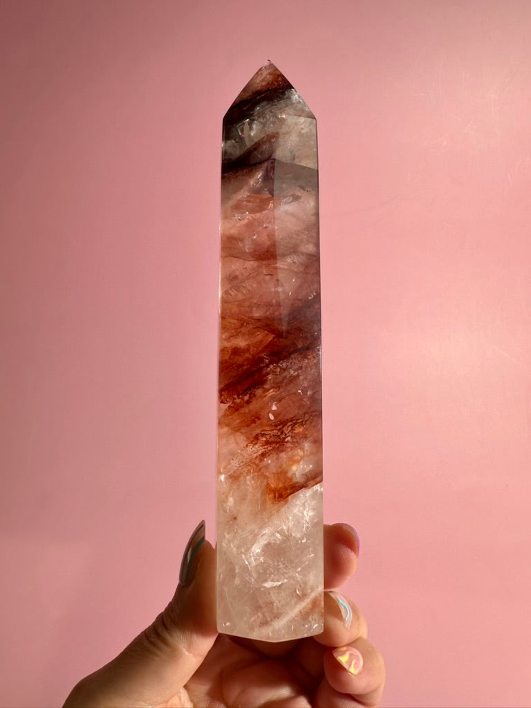 Fire Quartz Tower – Option B | Motivation, Vitality & Positive Energy