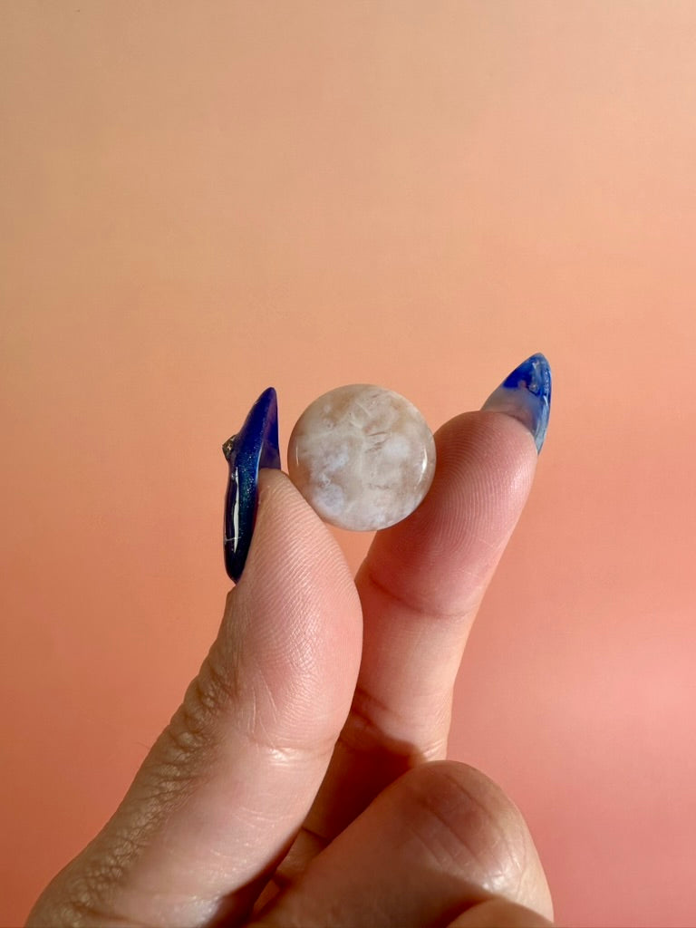 Mini Flower Agate Coin | Pocket Crystal