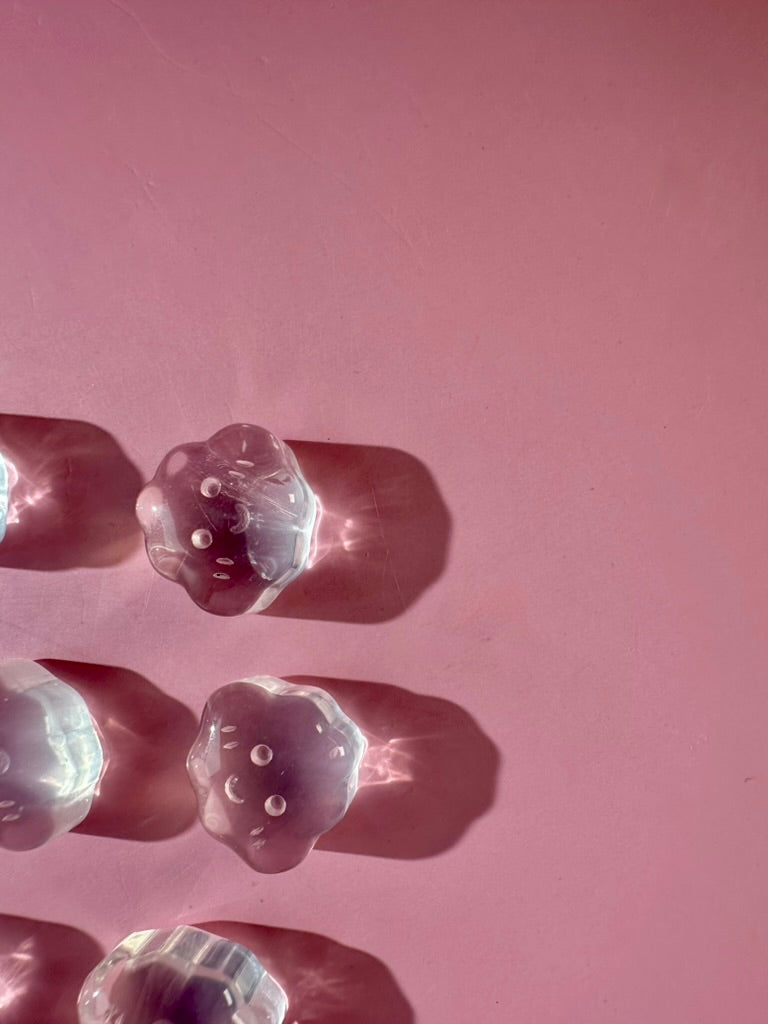 Mini Clear Quartz Smiley Cloud | Crystal Carving
