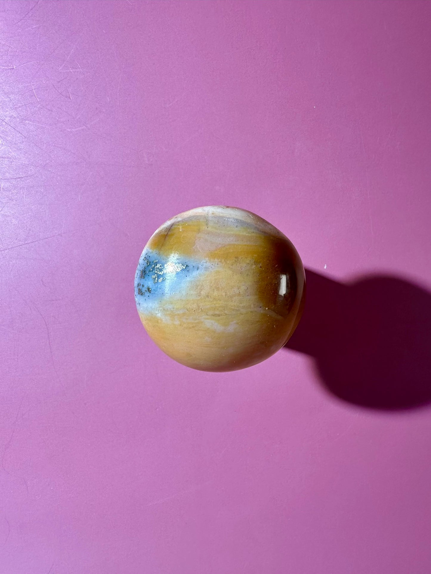 Sea Jasper with Pyrite Inclusion Mushroom – Option I | One-of-a-Kind Polished Crystal Carving