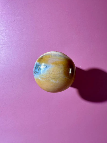 Sea Jasper with Pyrite Inclusion Mushroom – Option I | One-of-a-Kind Polished Crystal Carving