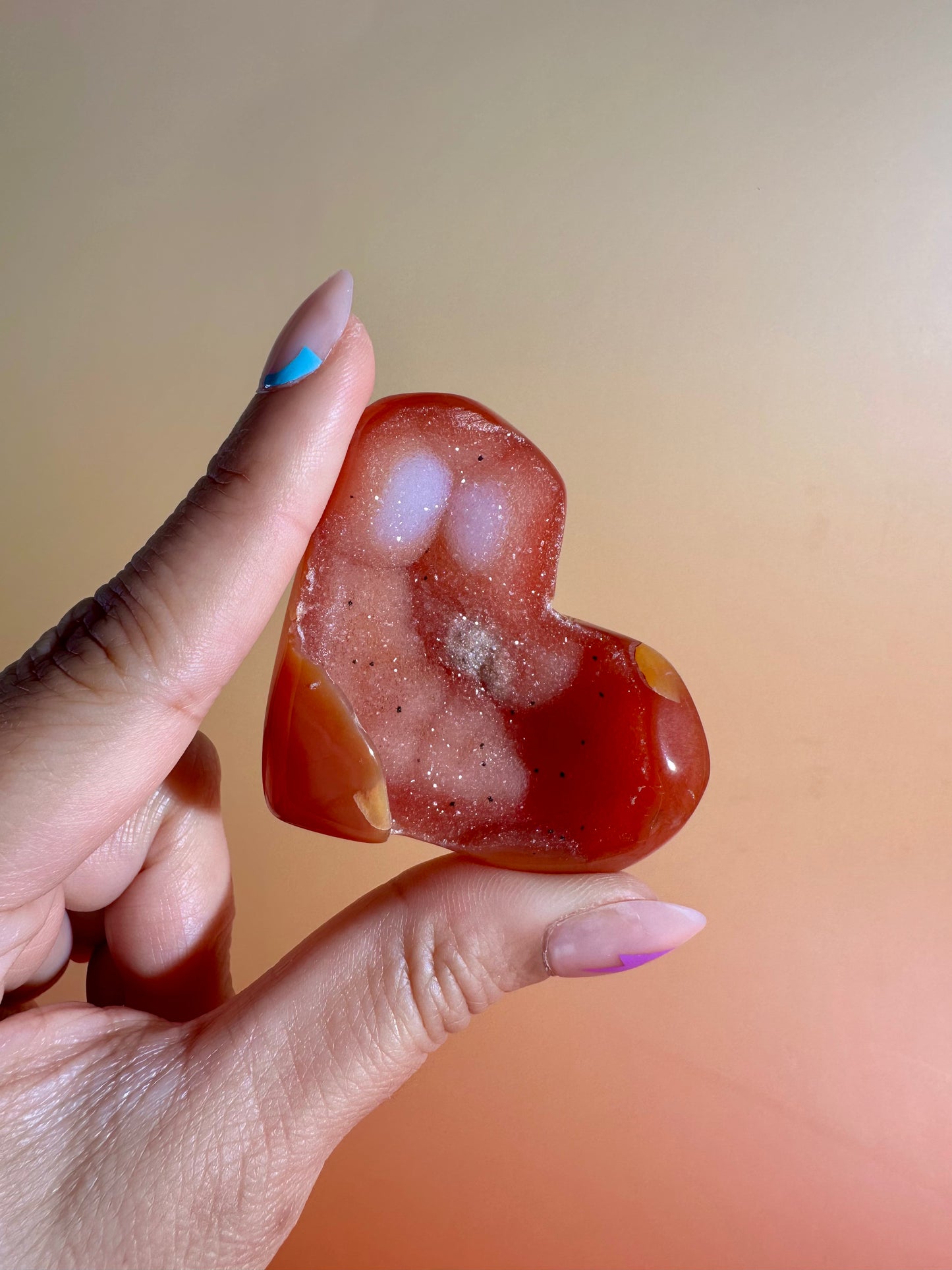 Small Carnelian Heart Option G | Vitality, Creativity & Positive Energy Crystal
