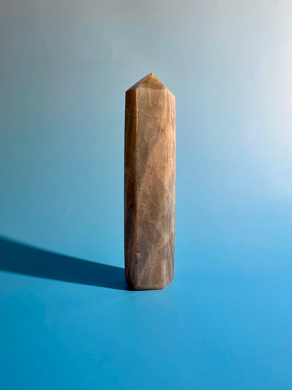 Peach Moonstone Tower – Option B | Emotional Healing, Calm & Inner Peace Crystal