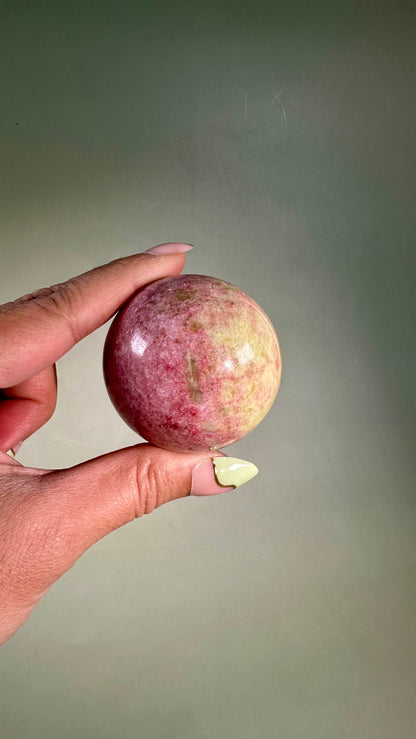 Thulite with Epidote Sphere – Option B