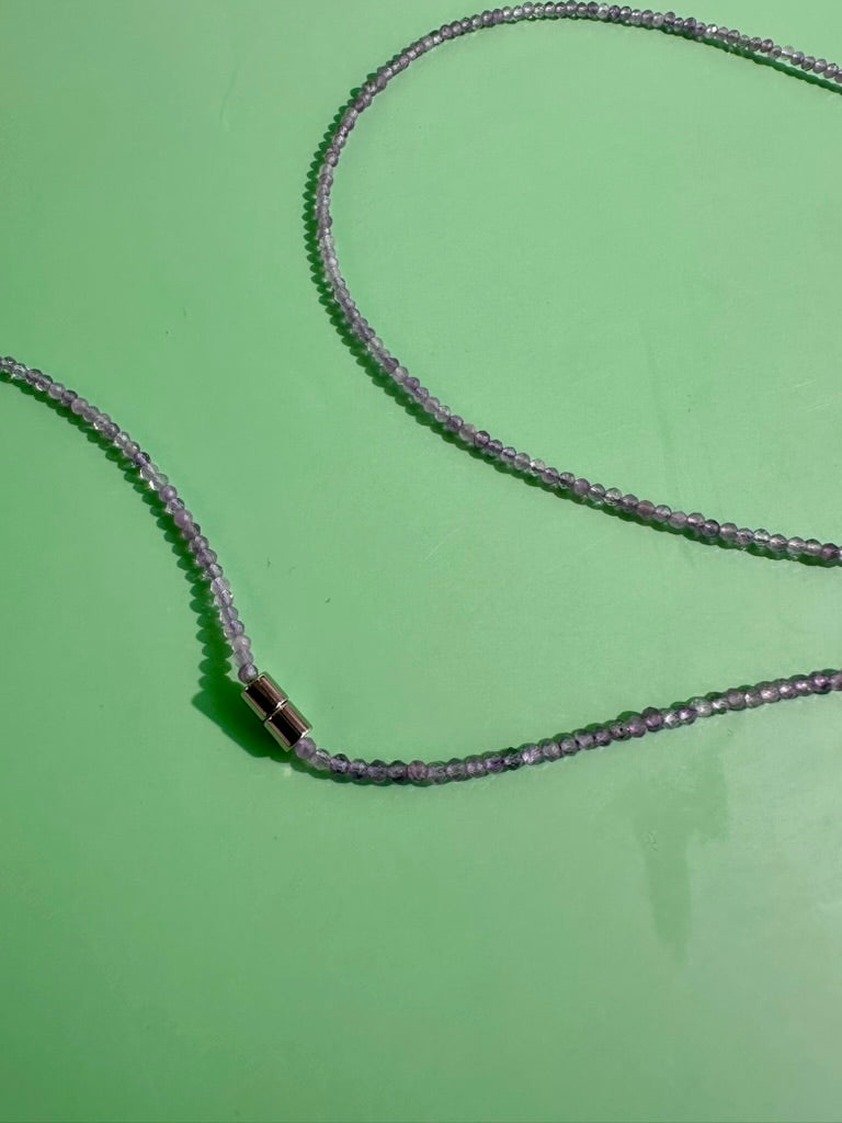 2mm Faceted Amethyst Necklace & Bracelet Wrap | Magnetic Clasp Gemstone Jewelry