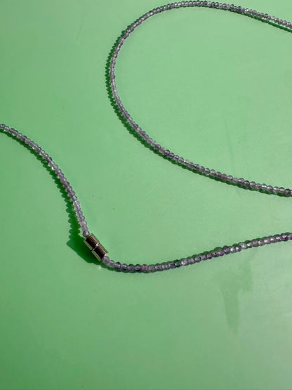 2mm Faceted Amethyst Necklace & Bracelet Wrap | Magnetic Clasp Gemstone Jewelry