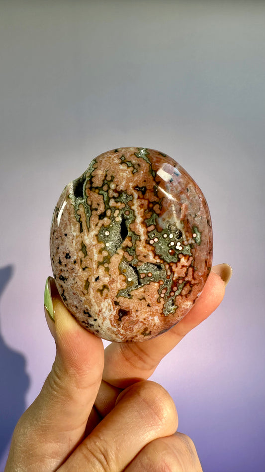 Ocean Jasper Palm Stone – Option B