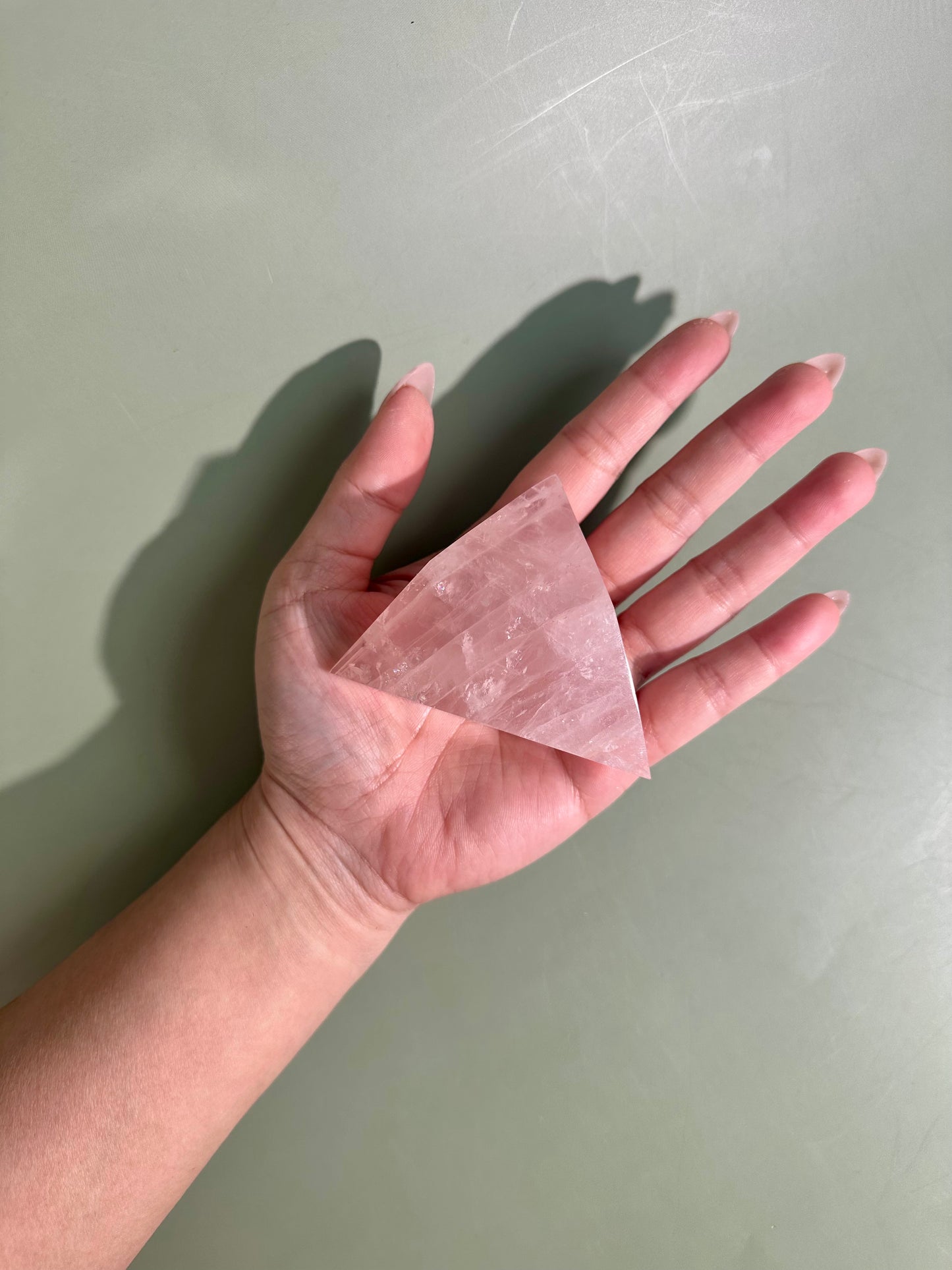 Rose Quartz Geometric Prism