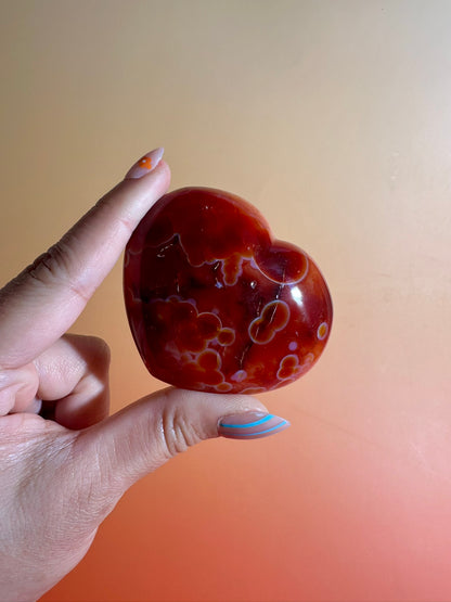 Carnelian Heart – Option B | Joy, Creativity & Positive Energy Crystal