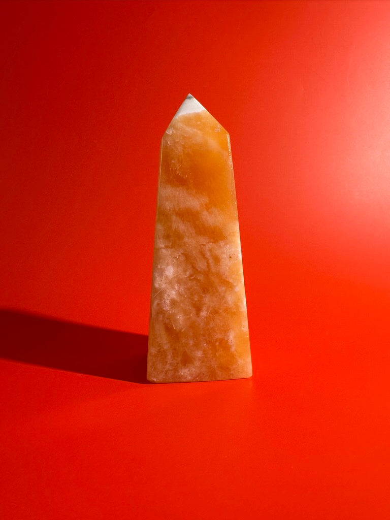 Orange Calcite Tower – Option B | Confidence, Vitality & Motivation Energy