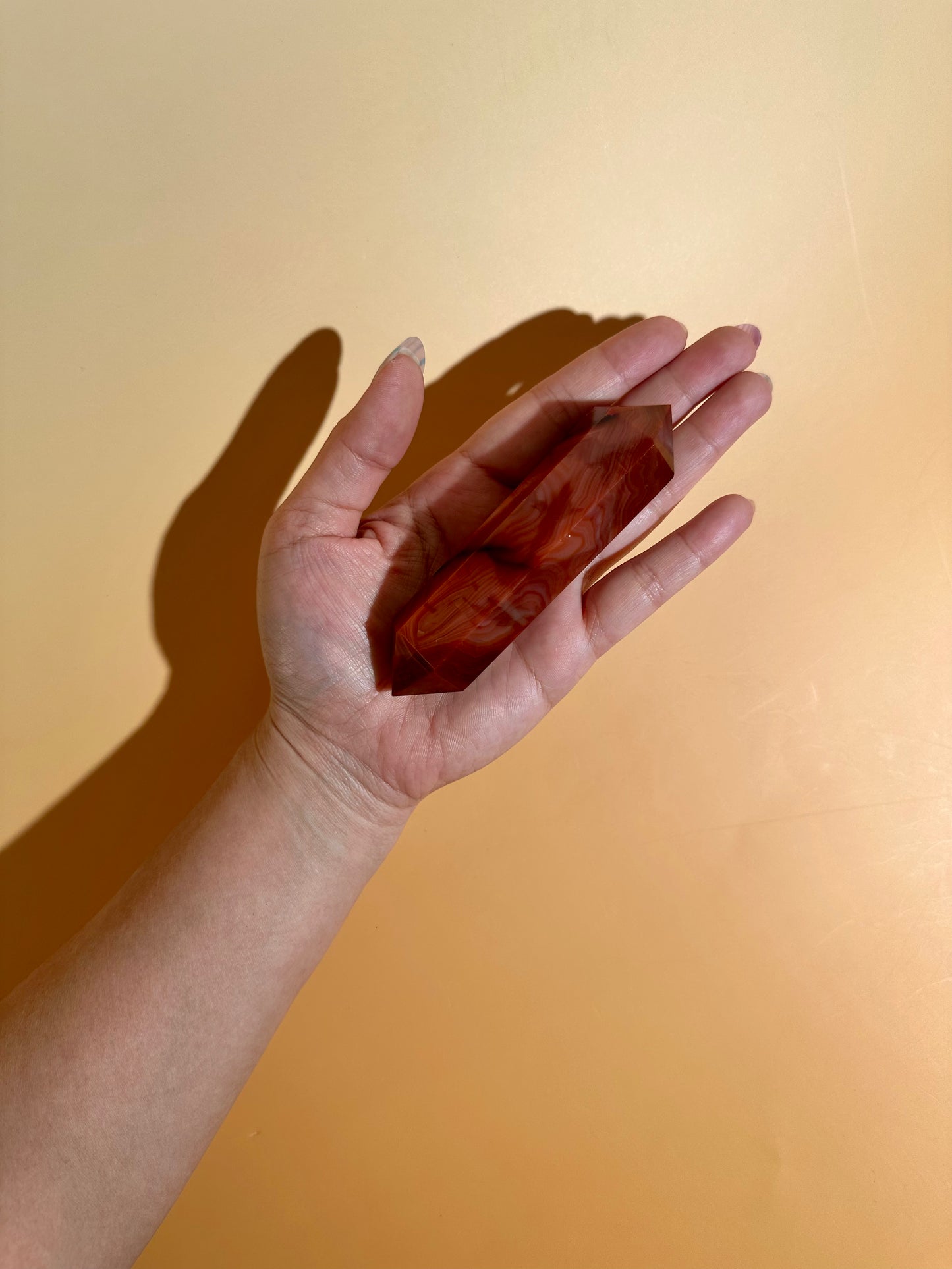 Carnelian Double Terminated Point – Option F | Manifestation, Courage & Success Energy