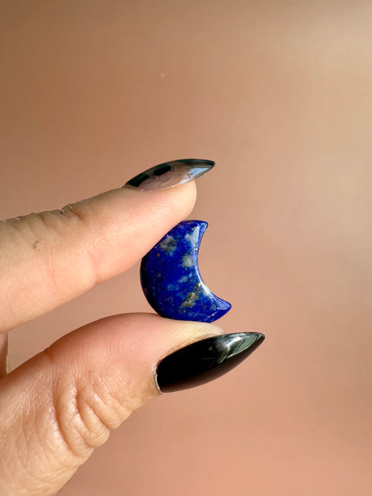 Mini Lapis Lazuli Crescent Moon