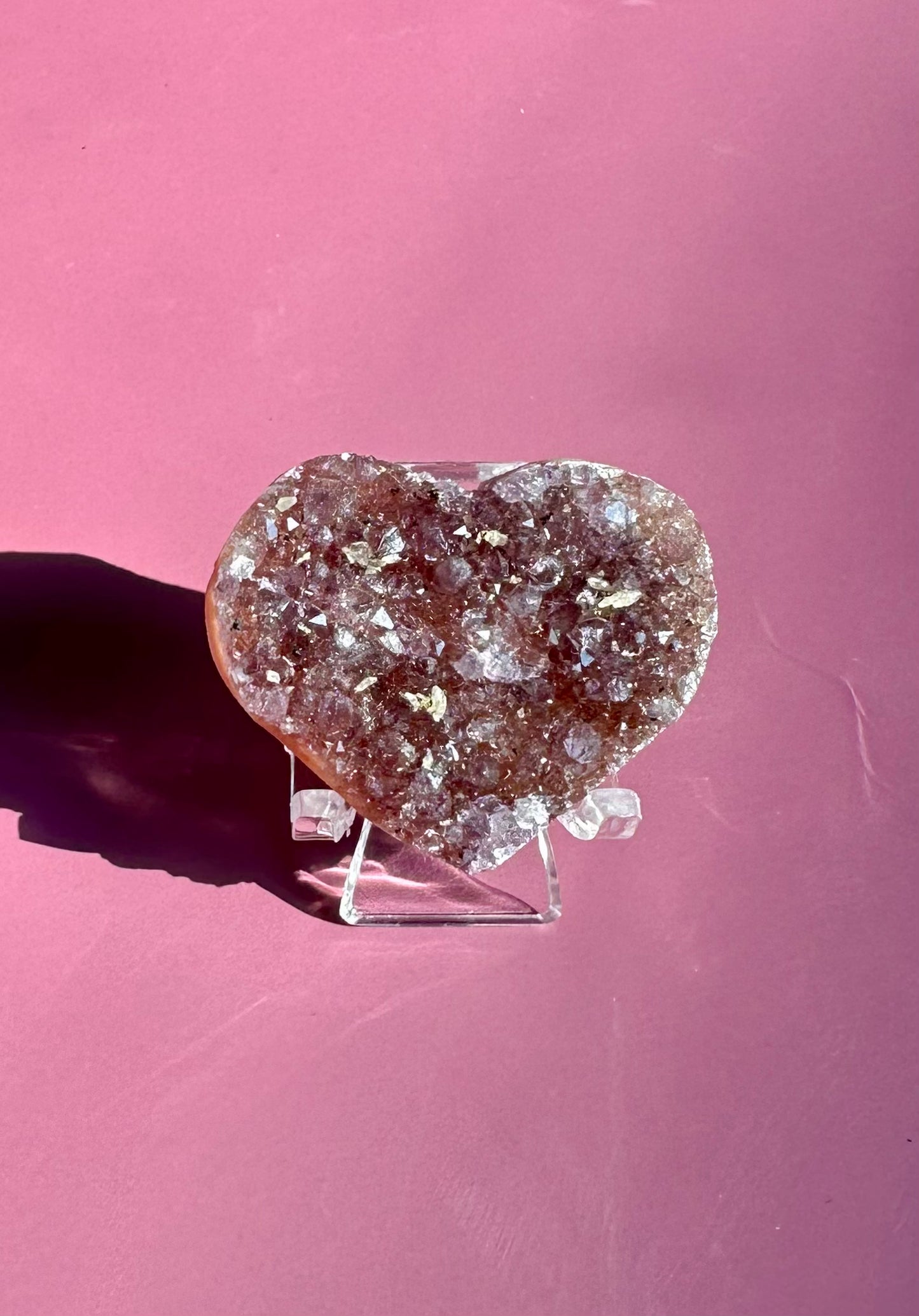 Small Druzy Amethyst Heart - H