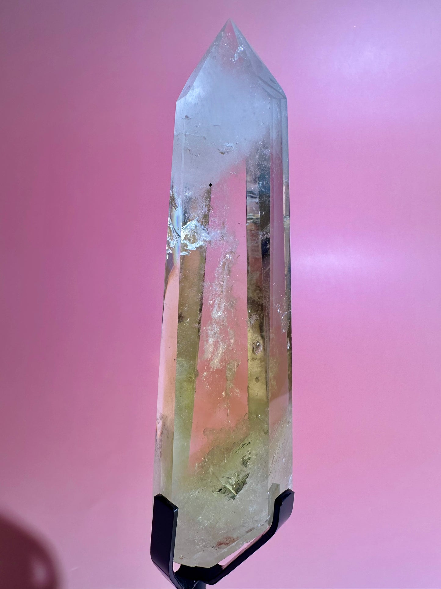 Citrine Polished Point on Stand – Option B | Prosperity, Confidence & Positive Energy