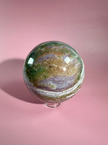 Sea Jasper Sphere Statement Piece