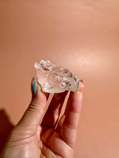 Clear Quartz Money Toad | Intuitively Chosen Prosperity, Clarity & Manifestation Energy