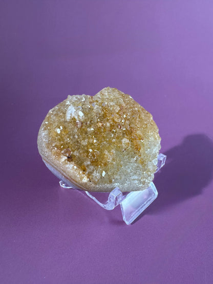 Small Druzy Amethyst Heart - C
