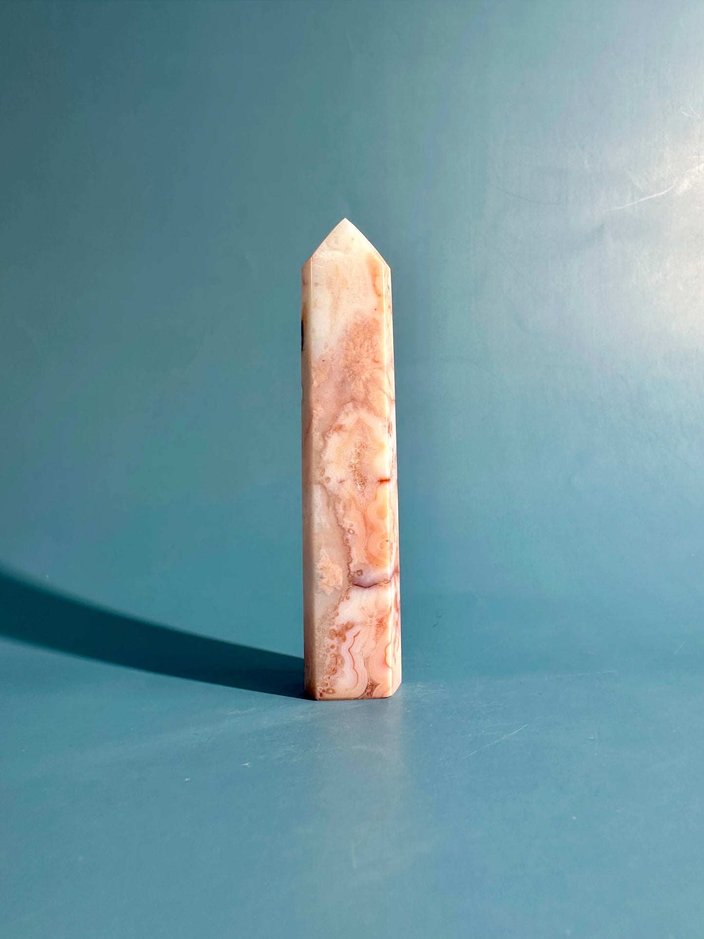 Carnelian Flower Agate Tower Option E | Creativity, Confidence & Growth Crystal