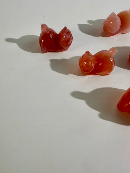 Mini Yanyuan Agate Stretching Kitty | Crystal Cat