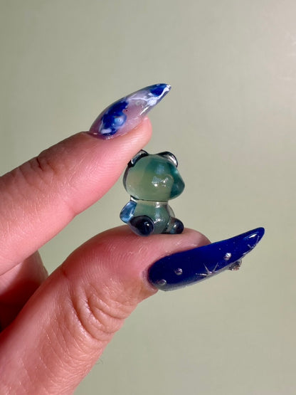 Mini Rainbow Fluorite Teddy Bear | Crystal Carving