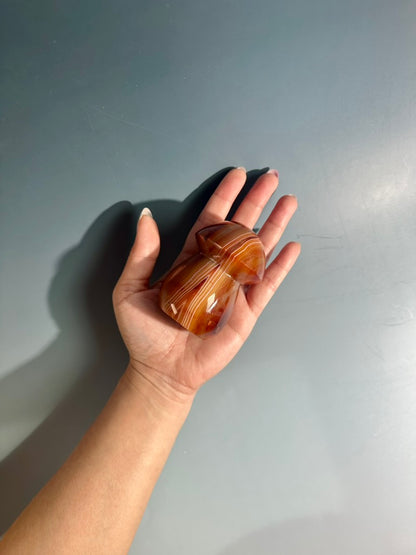 Carnelian Mushroom Carving – Option B | Creativity, Joy & Positive Energy