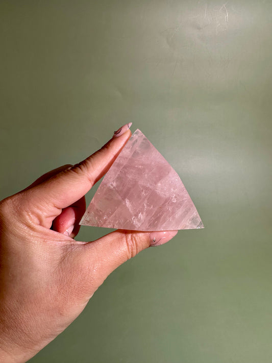 Rose Quartz Geometric Prism