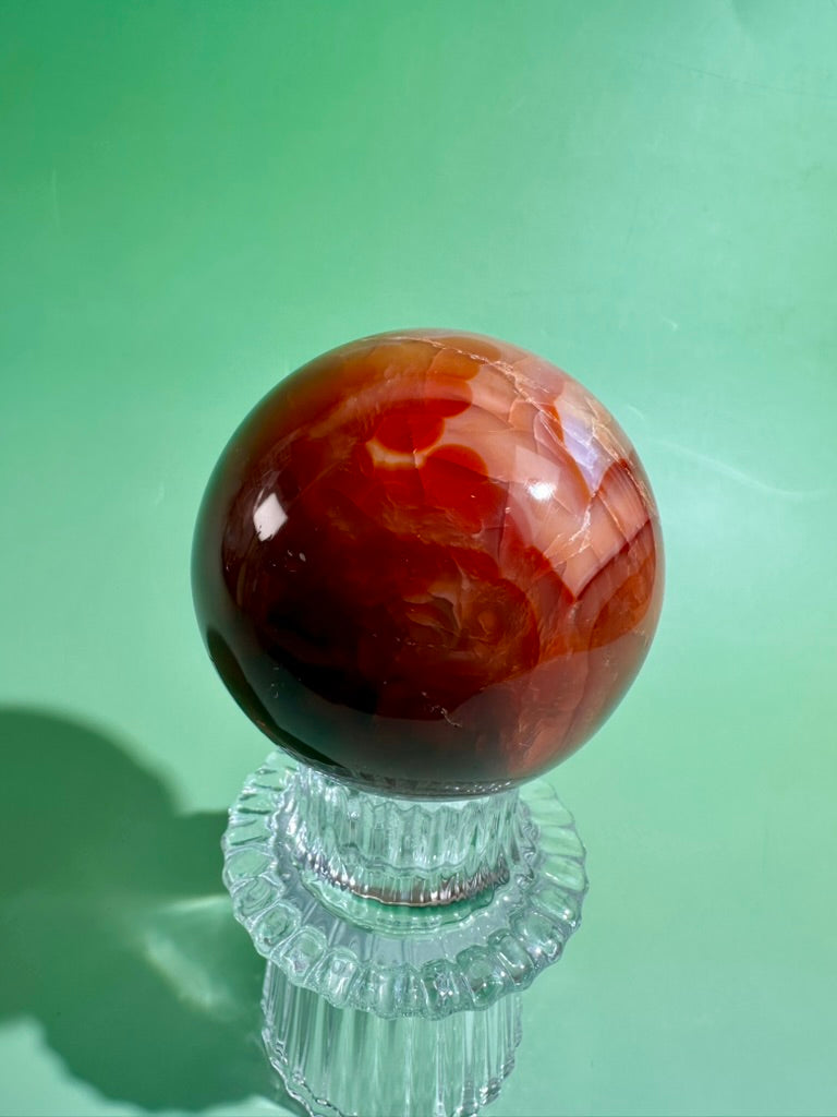 Carnelian Sphere – Option N | Collector Crystal, Passion, Vitality & Success