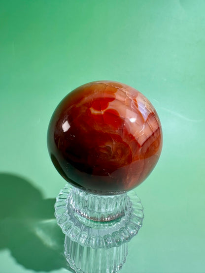 Carnelian Sphere – Option N | Collector Crystal, Passion, Vitality & Success