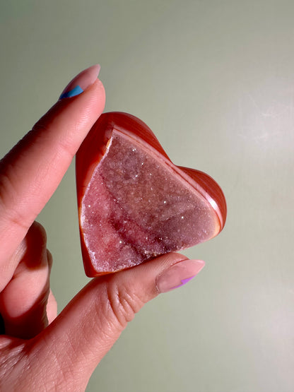 Small Carnelian Heart Option D | Confidence, Strength & Positive Energy Crystal