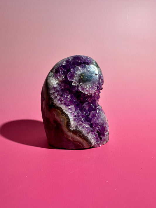 Amethyst Cut Base with Stalactite Eyes – Option A