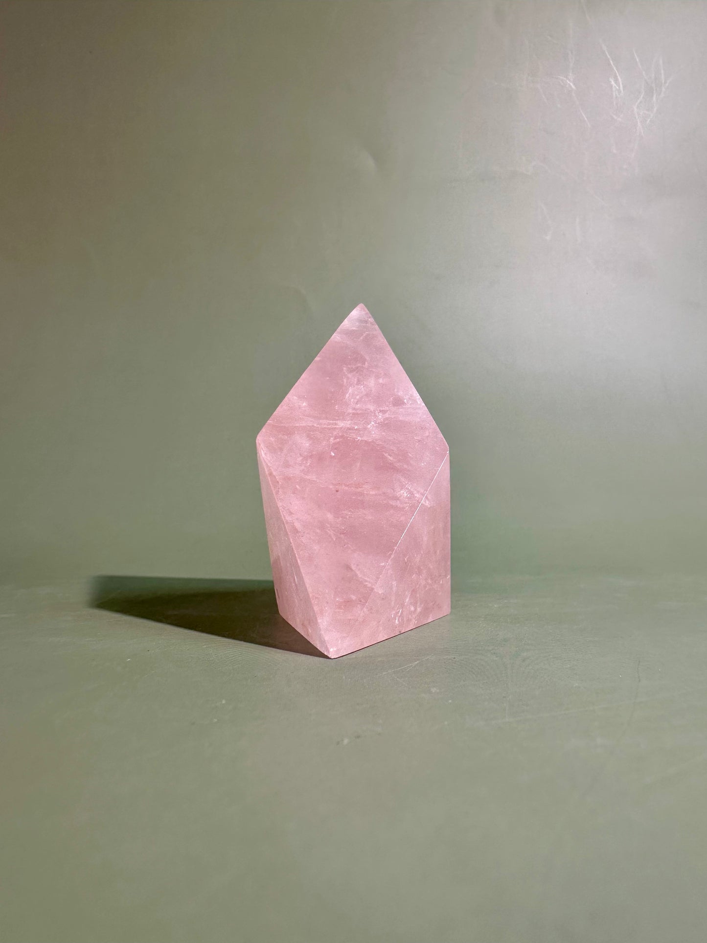 Rose Quartz Geometric Prism