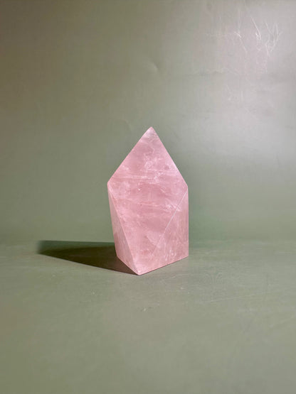 Rose Quartz Geometric Prism
