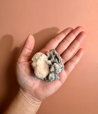 Apophyllite Stilbite Cluster - D