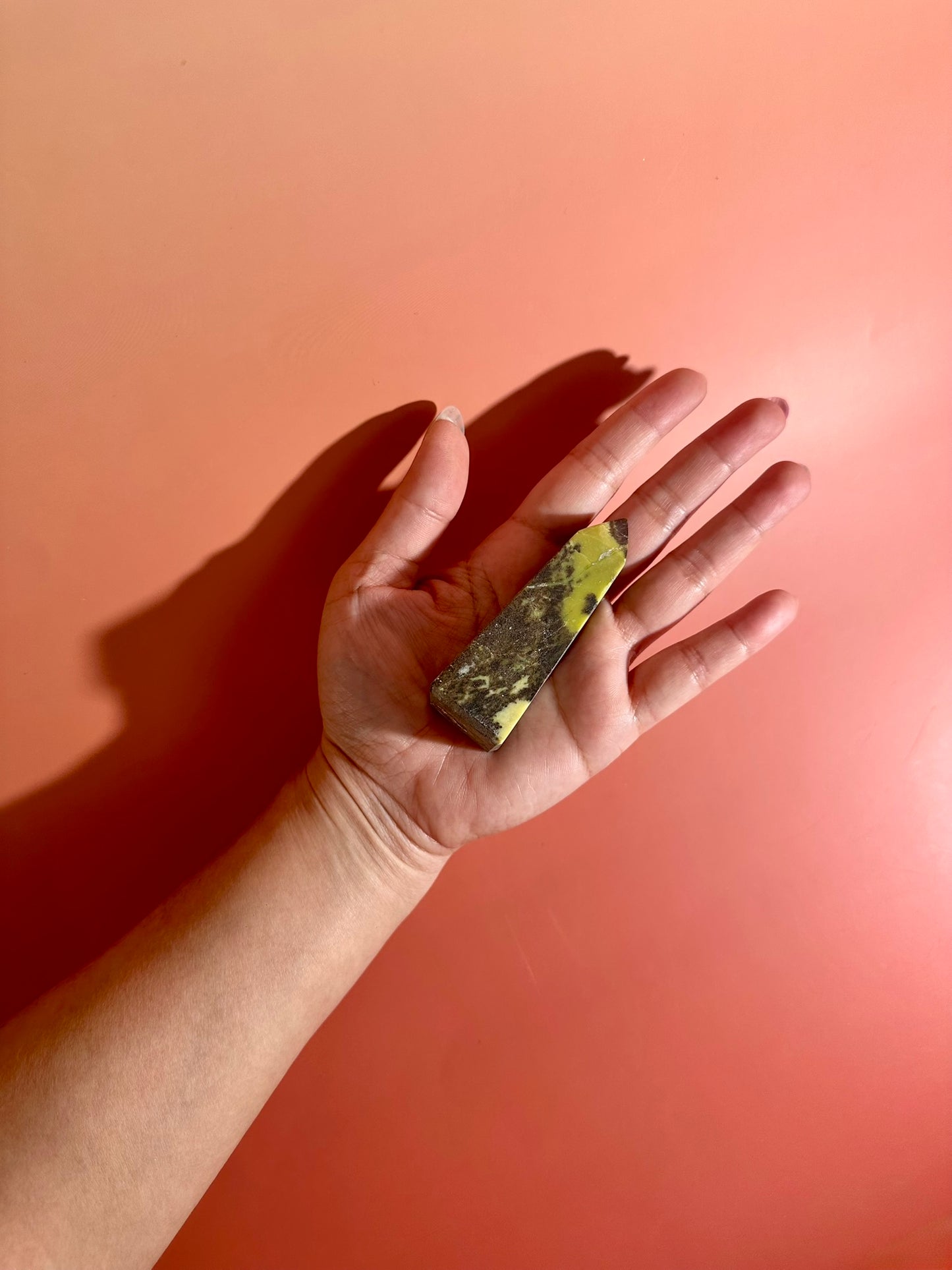 Serpentine with Pyrite Tower (Peru) Option C | Renewal, Confidence & Grounding Crystal