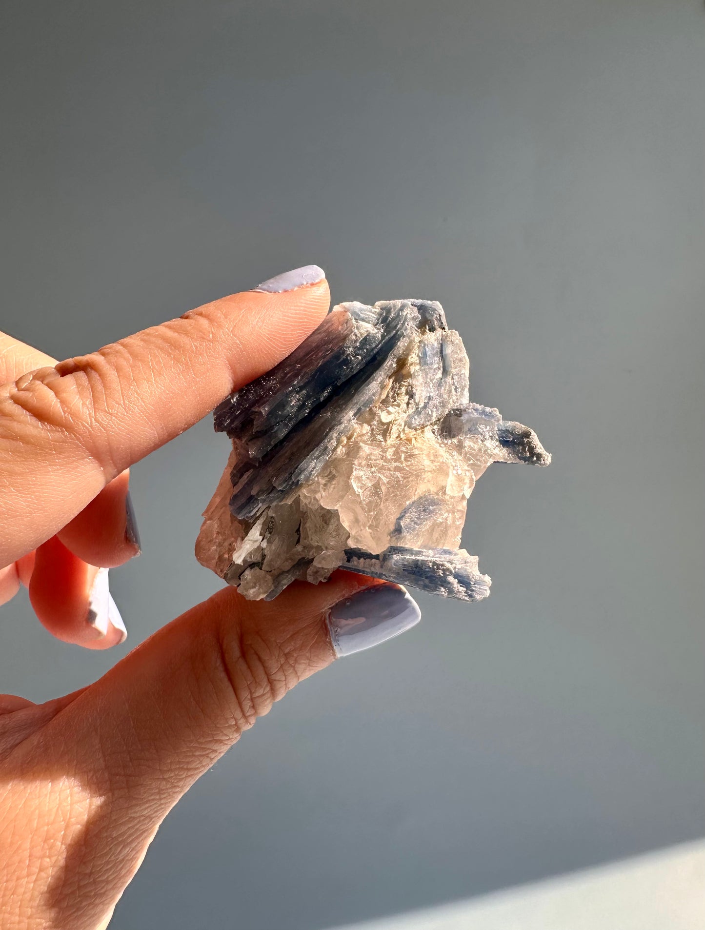 Kyanite in Quartz Cluster - C