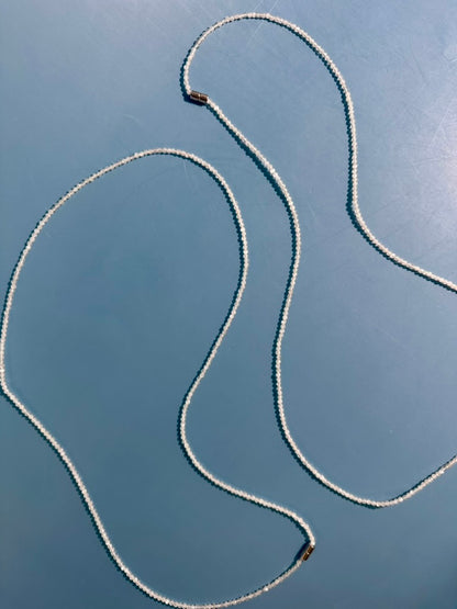 2mm Faceted Moonstone Necklace & Bracelet Wrap | Magnetic Clasp Jewelry