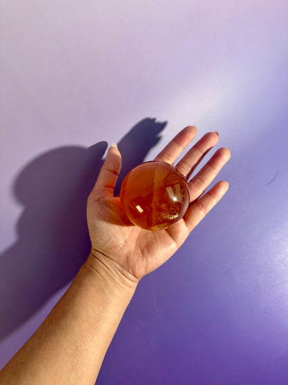 Honey Calcite Sphere – Option A | Confidence, Abundance & Golden Energy Crystal