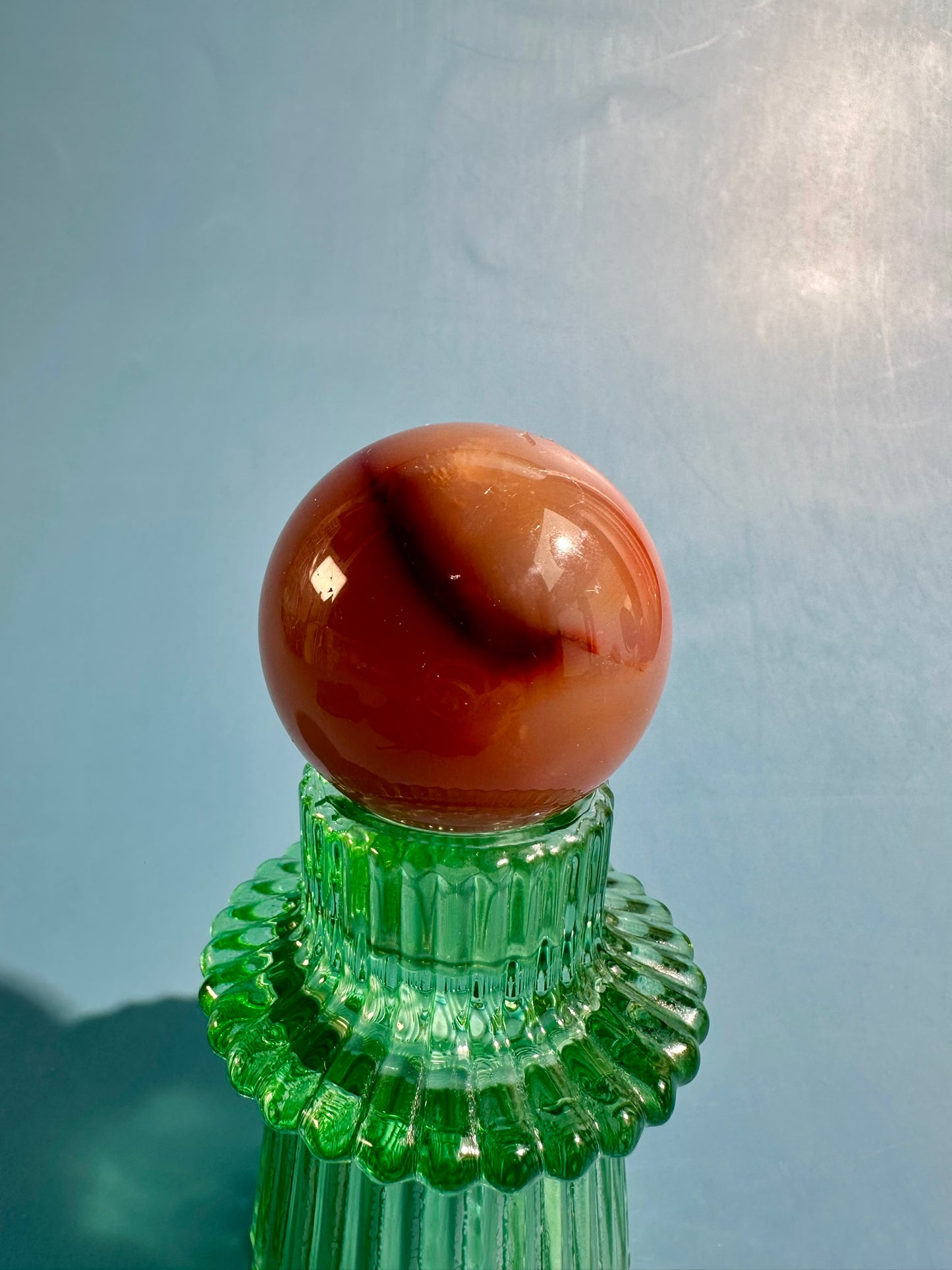 Carnelian Sphere – Option C | Collector Crystal, Strength & Personal Growth
