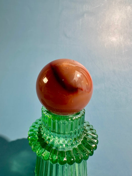 Carnelian Sphere – Option C | Collector Crystal, Strength & Personal Growth