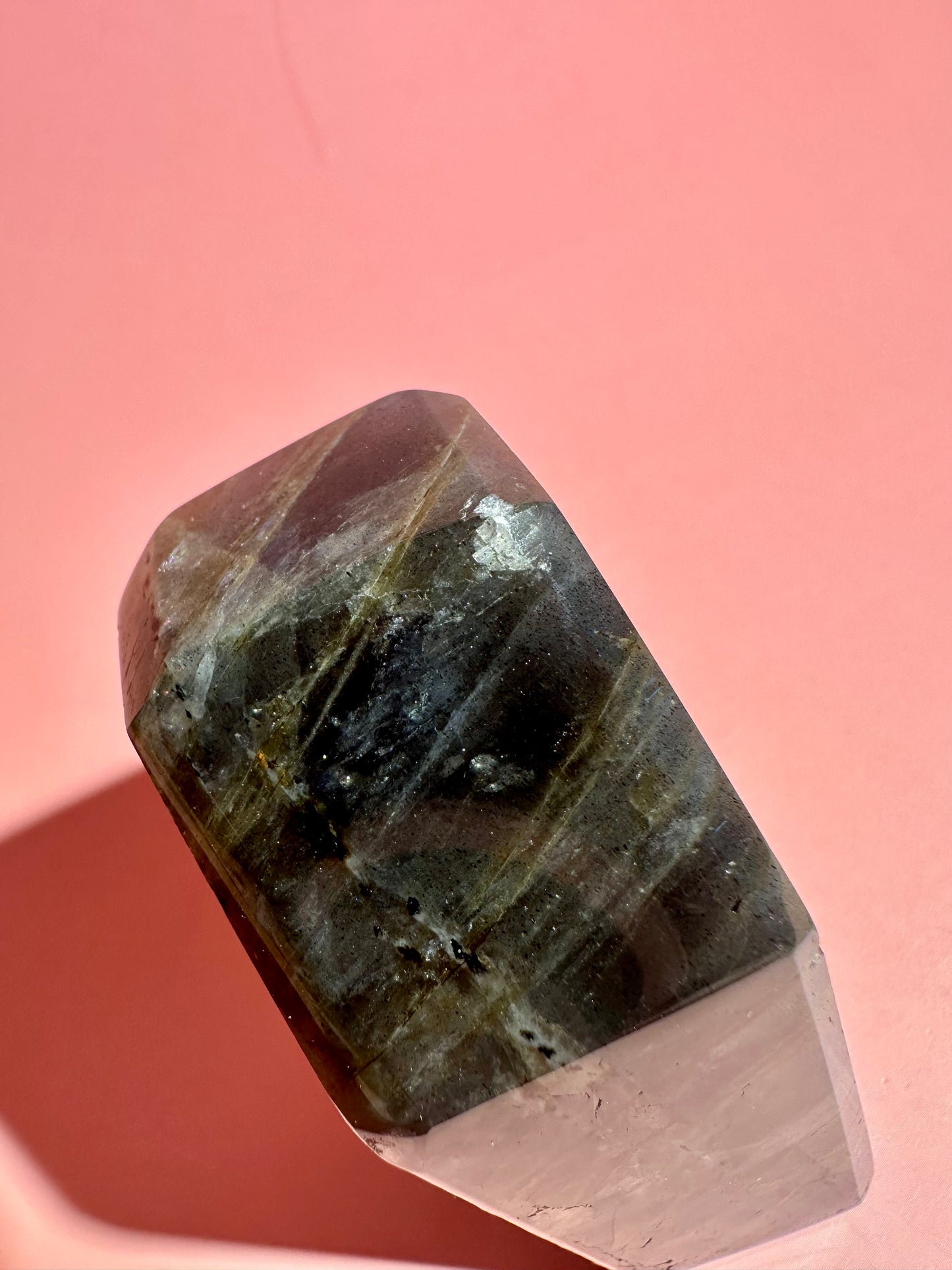 Perfectly Imperfect Medium Blue and Purple Flash Labradorite Standing Freeform Misfit – Option D